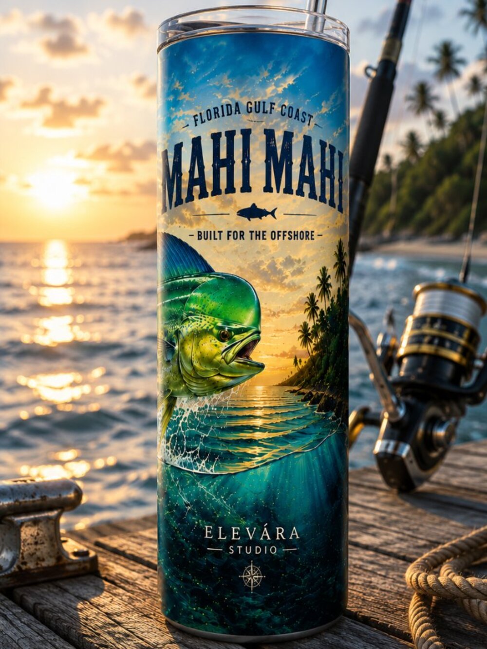 Mahi Mahi 20 oz Stainless Steel Fishing Tumbler Florida Gulf Coast Collection